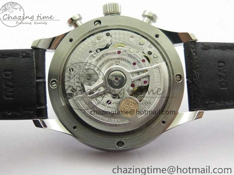 MIROTIME 0121 SunProtective Portugieser Chronograph Edition 150 Years IW371601 ZF 1:1 Best Edition Blue Dial on Black Leather Strap A7750 (Slim Movement) 7137